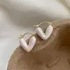 Novos Brincos de Coração Esmaltados S925 de Luxo Nicho 2025 para Mulheres, Moda Nicho de Alta Costura Francesa, Exquisitos e Versáteis