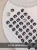 Accesorios Populares de Uñas con Diamantes Grandes Negros Transparentes de Base Puntiaguda, Corazones Oscuros Torcidos, Huevos de Paloma de Ángulo Recto, Decoraciones de Uñas de Diamante con Forma Especial
