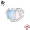 Evelle Original Fantasy Ocean Love Beads Plata Esterlina s925 Pulsera DIY Cuentas de Corazón Cuentas de Joyería