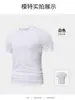 Versión Europea Transfronteriza Deportivos Manga Corta Venta al por Mayor Hombres Verano Correr Fitness Tops Transpirables Sueltos Camisetas Publicitarias con Estampado
