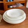 Prato de Porcelana Branca Pura, Prato de Servir, Prato de Arroz, Prato Fundo para Sopa, Prato para Lanches, Prato para Molho, Prato de Osso, Prato de Servir, Micro-ondas