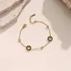 Pulsera con Colgante Geométrico de Corazón Irregular de Nuevo Estilo, Oro de 18 Quilates, No se Desvanece, Moderna, Versátil, Joyería de Alta Gama