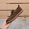 Zapatos de hombre de piel de vaca de primera calidad, con cordones, transpirables, de suela suave, hechos a mano, informales, para trabajo al aire libre
