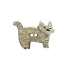 Botones de Madera de Gatito de Dibujos Animados Botones Lindos de Animales de Cáscara de Coco Accesorios Hechos a Mano para Joyería DIY Pulsera Collar Colgante