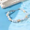 Europa y Estados Unidos transfronterizos súper ventas pulsera de viento marino concha de color collar hecho a mano pulsera pulsera de grava natural al por mayor