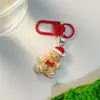 Llavero navideño de dibujos animados versión Q, lindo alce, colgante para bolso de Papá Noel, divertido muñeco de nieve, accesorios para novias