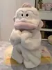 Pijama de una pieza Peces Feos para Mujer, Felpa de Coral Engrosada Otoño e Invierno Dibujos Animados Lindo Pez Boca Grande Peculiar Ropa de Dormir Ropa para el Hogar