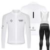 Conjunto de Roupas de Ciclismo Pas Masculino Calça de Ciclismo Bicicleta de Estrada Manga Longa Justa Secagem Rápida Absorção de Umidade