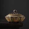 Cerâmica cloisonne incenso refluxo incenso queimador incenso queimador incenso forma incenso esmalte cor incenso interior queimador antigo