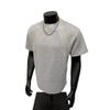 Camiseta de Hombre de Algodón Pesado Americano Espacio Corta Manga Media Desestructurada Empalmada Cuello Redondo Pequeño Hombro Derecho Corte Holgado 280g
