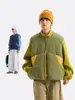 Chaleco de Plumas de Invierno Black Fleet Chaqueta de Plumas de Pato Blanco Chaleco de Plumas Patchwork Retro Color Block Unisex