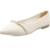 Zapatos Planos de Punta Fina para Mujer, Estilo Coreano con Cuentas para Otoño e Invierno, Versátiles, Adelgazantes, Suela Suave, Antideslizantes, Mocasines para Mujer, Zapatos de Caña Baja