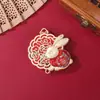 Dinastía Song Brocado Palacio Lunar Conejo de Jade Colgante Accesorios DIY Estilo Antiguo Hanfu Qipao Broche Retro Base para Colgante Venta al por Mayor
