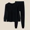 Fornecedor de roupas de outono e calças para mulheres de meia-idade e idosas, conjunto de roupa íntima térmica de algodão puro para idosos, suéter de algodão branco para outono e inverno, disponível para atacado