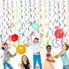 Decoraciones colgantes en espiral, guirnaldas de PET, colgantes para fiesta de cumpleaños, adornos navideños, decoraciones para fiestas, disponibles en varios colores