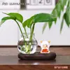 Lindo Corderito Jarrón Hidropónico Adorno para Escritorio de Oficina Jarrón para Mueble de TV Maceta Regalo del Año del Cordero Estilo Chino Cordero
