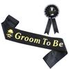 Moda Europea y Americana Insignia de Tirante para Novia Próxima a Casarse Set de 2 Piezas Fiesta de Boda Novia y Novio Insignia de Encaje