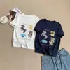 Camiseta de Manga Corta con Estampado Divertido de Cachorro de Dibujos Animados para Mujer, Nuevo Estilo de Verano Holgada Casual Versátil Estilo Perezoso Top para Mujer