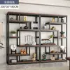 Novo Rack Antigo Estilo Chinês Rack de Armazenamento para Sala de Chá Vitrine de Chá Não Madeira Maciça Rack de Exibição de Parede Inteira para Sala de Estar Moderno Minimalista