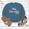 Amazon Cross-Border Outono e Inverno Tops Femininos Comércio Exterior Outono e Inverno Sim Estou com Frio Estampado Casual Solto Moletom