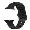 Adecuado para Apple Watch Ultra 9876543210 Series, Correa de Reloj de Silicona de Color Sólido con Hebilla de Color de Patrón Tejido