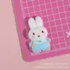 Accesorios de Resina de Conejito Lindos de Dibujos Animados Brillantes Pegamento de Crema Funda de Teléfono Móvil DIY Llavero Accesorios para el Cabello Cuerda para el Cabello Refrigerador