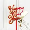 Decoración de pastel de Año Nuevo acrílica Copyright suministro directo de fábrica enchufe para pastel de fiesta de Feliz Año Nuevo
