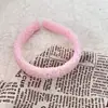 Faixa de Cabelo de Pelúcia de Cordeiro Cor Lisa Simples 2,5cm de Largura Doce Faixa de Veludo de Ursinho Acessórios de Cabelo Feitos à Mão Faixa de Cabelo Versátil