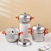 Exportar para a Amazon para mini utensílios de cozinha de aço inoxidável, brinquedos de cozinha de simulação para crianças, brinquedos de casinha de brincar, conjunto