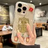 Para iPhone16 Funda de Teléfono Transparente Gel Caída Hoja Dorada Fortuna Manzana 15 Dios de la Riqueza 14 Estilo Chino Cubierta Protectora