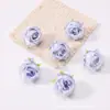 Cabezas de flores de rosa artificiales, cabezas de flores pequeñas, tocados florales, guirnaldas, pasadores para el cabello, accesorios para fotos, flores decorativas, capullos de flores para mesa de té