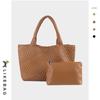 Bolso Tote Puramente Tejido a Mano para Mujer, Bolso de Hombro Casual Transfronterizo de Gran Capacidad, Bolso de Mano, Bolso Madre-Hija, Bolso Bandolera Tipo Silla de Montar