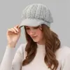 Novos Chapéus Transfronteiriços para Mulheres Idosas para Outono e Inverno, Toucas de Lã Tricotadas com Bico de Pato, Quentes Toucas com Bico de Pato para Mães de Meia-Idade e Idosas