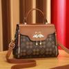 Nova Bolsa Moda Feminina 2025 Alta Qualidade Estampada Feminina Portátil Pequena Quadrada Bolsa de Ombro Transversal Bolsa de Mão Transfronteiriça