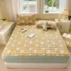 Sábana de cama acolchada, gruesa, estilo hotel con protector de colchón, a prueba de polvo y suciedad, apta para todas las estaciones