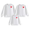 Sudadera Roja Ropa a Juego Familiar Otoño 2026 Nuevo Estilo para Familia de Tres o Cuatro con Estampado de Logo de Corazón Conjunto de Manga Larga Madre e Hija