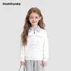 Sudadera Ni Mumu Negra para Niñas, Súper Elegante, Estilo Coreano, Nuevo Modelo Otoño 2026, Polo Infantil de Moda, Top de Otoño