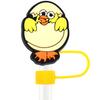 Novo chapéu de palha decorativo de cola flexível de desenho animado fofo Chapéu de palha de coelho universal para Páscoa Tampa de palha à prova de poeira