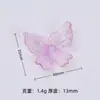 Mariposas de Colores Neón Volando Alrededor, Accesorios Creativos Hechos a Mano para Joyería DIY, Pequeños Accesorios de Resina de Pegamento Crema, Materiales para Hebillas de Zapatos al por Mayor