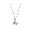 S999 prata esterlina moissanite arco pingente moda zircônio colar de diamante mulheres requintado luxo prata clavícula cadeia atacado