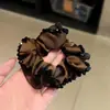 Faixa de Cabelo de Cetim Cristal Super Brilhante Exquisita e de Alta Qualidade Francesa, Elástico de Cabelo Simples e Versátil para Uso Diário, Acessórios de Cabelo Retro Elegantes