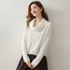 ¡Tan cómodo como una nube! Suéter de cachemira para mujer, jersey de punto con hombros caídos estilo francés, top chic y elegante sin esfuerzo