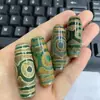 Cuentas Dzi Antiguas Naturales del Tíbet Cuentas Sueltas para Manualidades Accesorios Ágata Negra Cinabrio Cuentas Dzi de Nueve Ojos Pulsera Colgante Collar