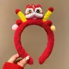 2026 Diadema de Felpa Roja Little Pony Diadema de Muñeca Zodiaco del Año del Caballo Pasador Peineta Diadema para Disfraz de Festival