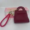 Mini monedero, Porta llaves de coche, Bolso de mano pequeño, Llavero, Billetera pequeña de cuero PU, Colgante
