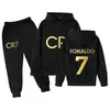 Conjunto de Sudadera con Capucha para Niños, Nuevo Estilo Europeo y Americano, Sudadera y Pantalones Estampados de Moda, Diseño Floral Transfronterizo