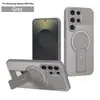 Funda para Teléfono Móvil con Textura de Fibra de Carbono Pindun Adecuada para Samsung S25Ultra Soporte Magnético A26/A17 Gama Alta S24Fe