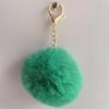 Colgante de bola de pelo sintético de conejo rex de imitación de 8 cm, llavero, accesorios para bolso de joyería DIY, colgante de bola de lana al por mayor