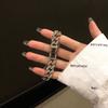 Pulsera de Cadena Cubana Incrustada de Diamantes de Wang Yibo para Hombres y Mujeres Ins Tendencia Hip-hop Europeo y Americano Pulsera Didi Bounty Pulsera de Estilo Frío