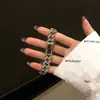 Pulsera de Cadena Cubana Incrustada de Diamantes de Wang Yibo para Hombres y Mujeres Ins Tendencia Hip-hop Europeo y Americano Pulsera Didi Bounty Pulsera de Estilo Frío